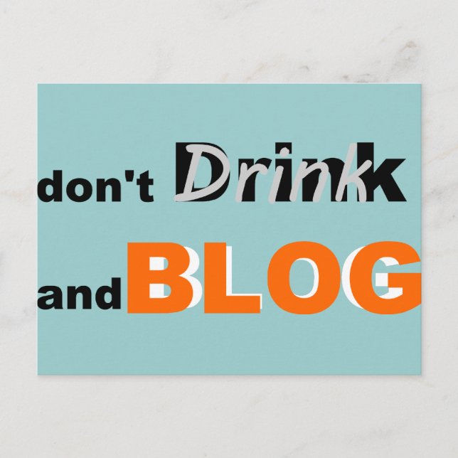 Carte Postale Blog cite boisson et blog (Devant)