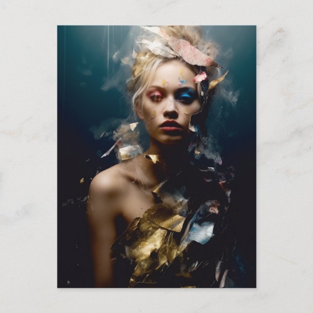 Carte Postale Blond Fashion Model Photographie (Devant)