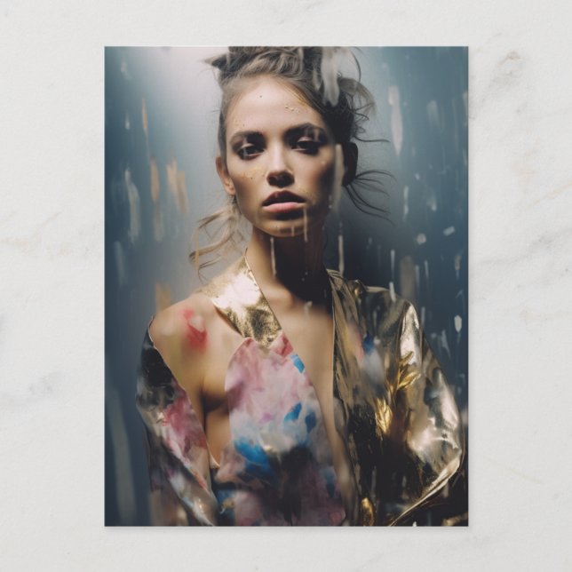 Carte Postale Blond Fashion Model Photographie (Devant)