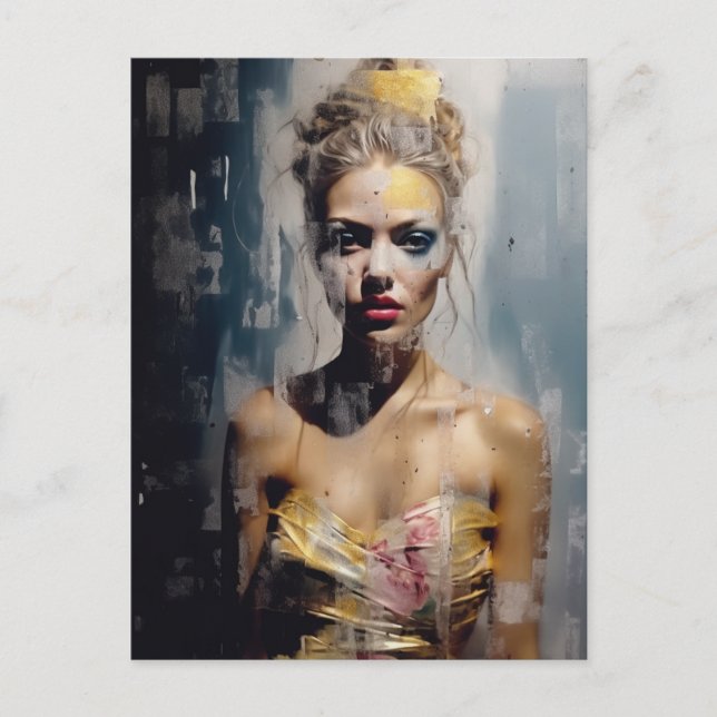 Carte Postale Blond Fashion Model Photographie (Devant)