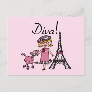 Carte Postale Blond Hair Diva