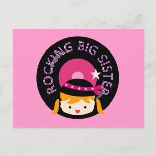 Carte Postale Blond Rocking Big Sister