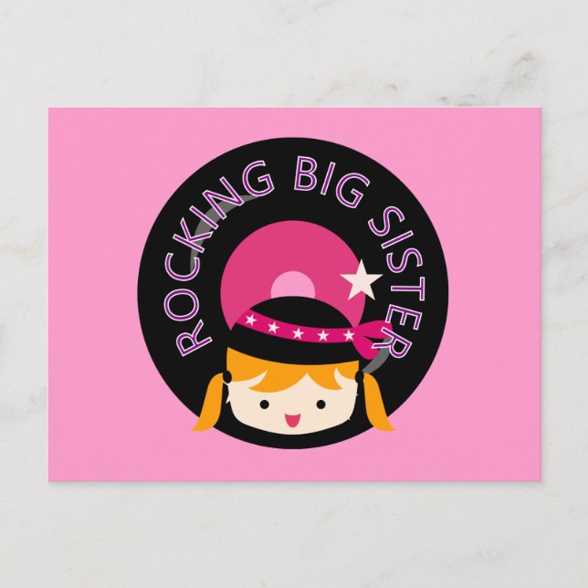 Carte Postale Blond Rocking Big Sister (Devant)
