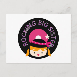 Carte Postale Blond Rocking Big Sister