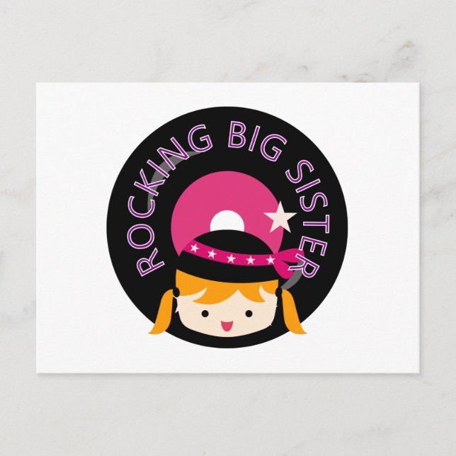 Carte Postale Blond Rocking Big Sister (Devant)