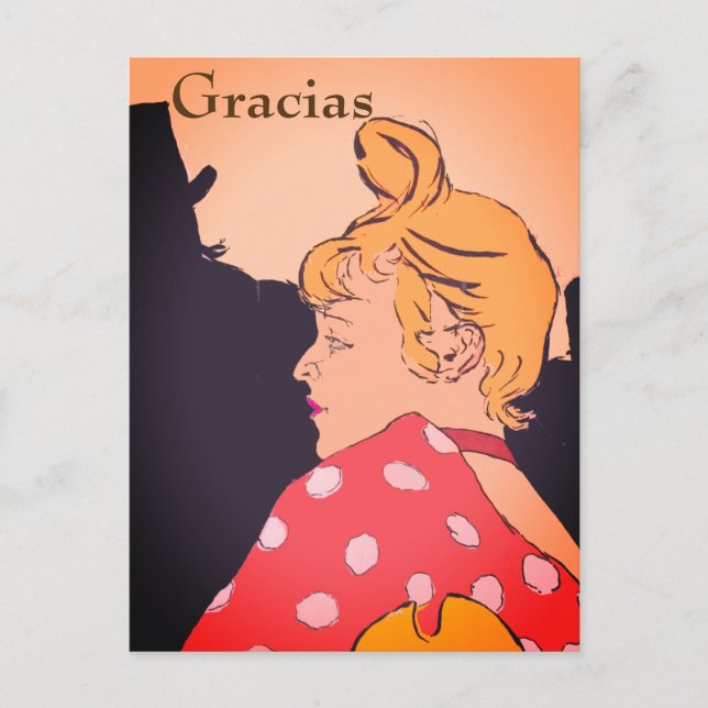 Carte Postale Blond Woman,  Gracias, change text Postcard (Devant)