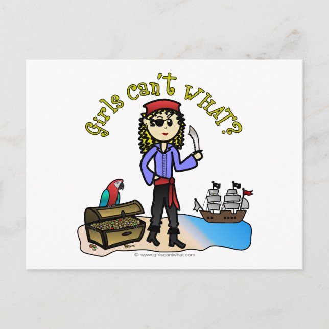 Carte Postale Blonde Girl Pirate (Devant)