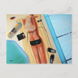 Carte Postale Blonde in Black