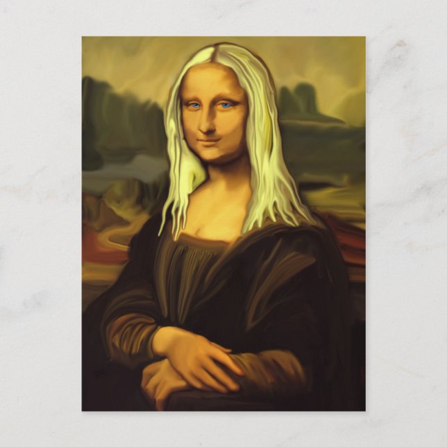 Carte Postale Blonde Mona Lisa (Devant)