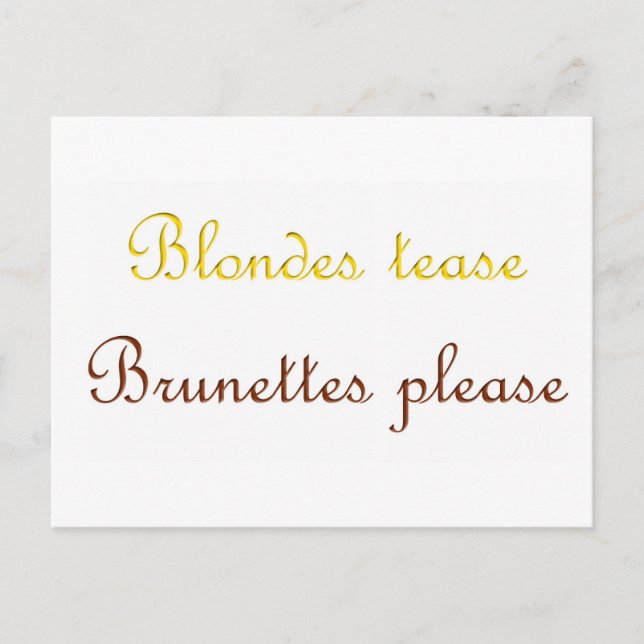 Carte Postale Blondes&Brunettes (Devant)