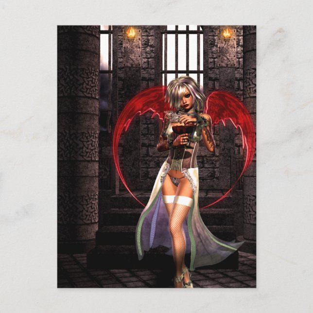 Carte Postale Blood Angel Vampire Goth (Devant)