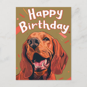 Carte Postale Bloodhound Joyeux anniversaire
