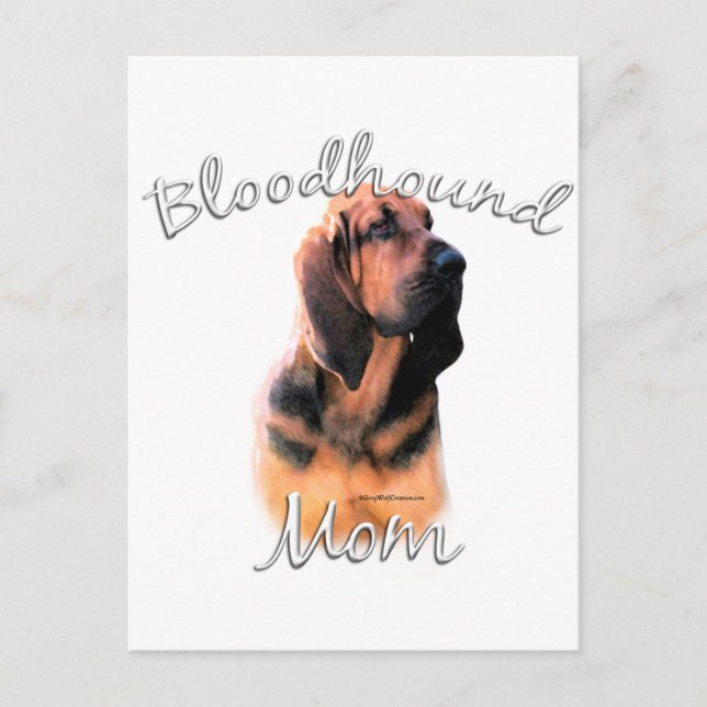 Carte Postale Bloodhound Maman 2 (Devant)
