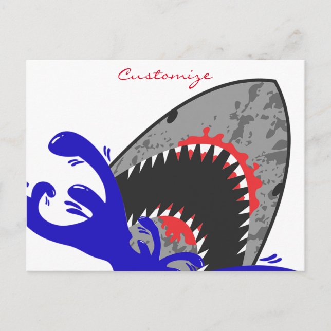 Carte Postale Bloody Shark Jaws Thunder_Cove (Devant)
