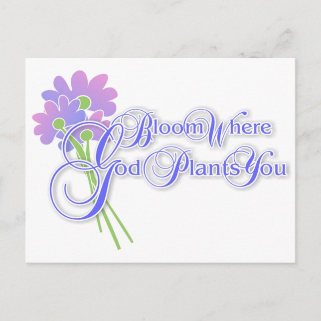 Carte Postale Bloom là où Dieu vous Plante 2 (Devant)