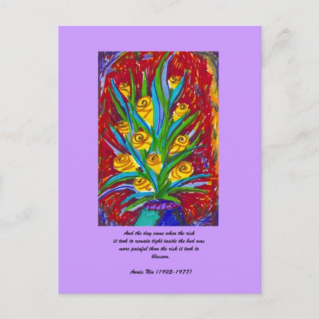 Carte Postale Blossom avec devis (Devant)