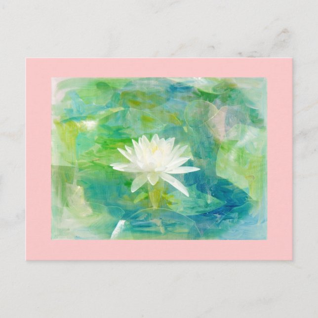 Carte Postale Blossom Nénuphar blanc (Devant)