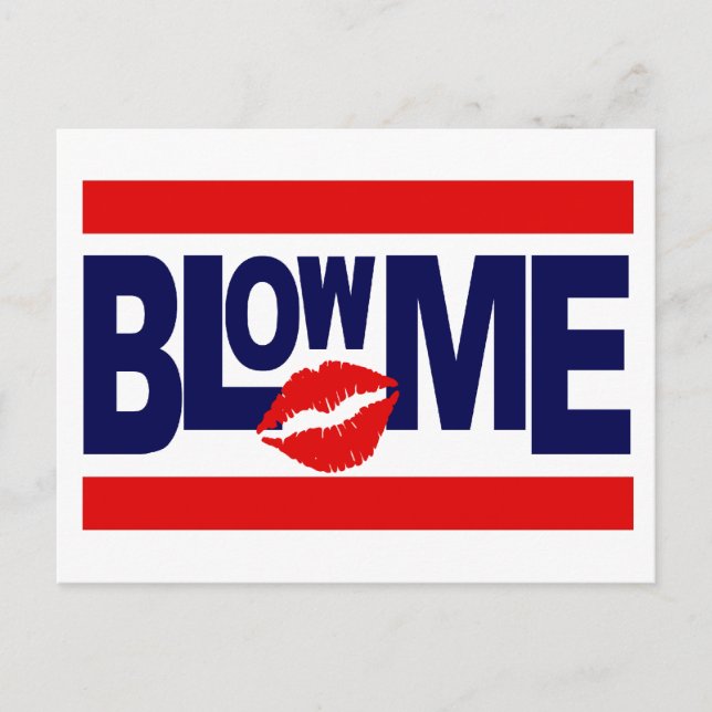 Carte postale Blow Me - personnalisable (Devant)