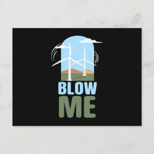 Carte Postale Blow Me Wind Power Wind Energy