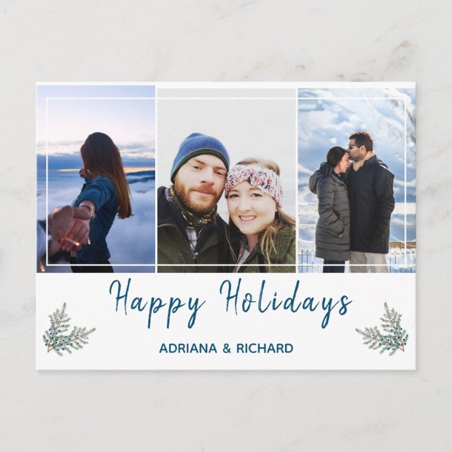 Carte Postale Blue 3 photo Noël (Devant)