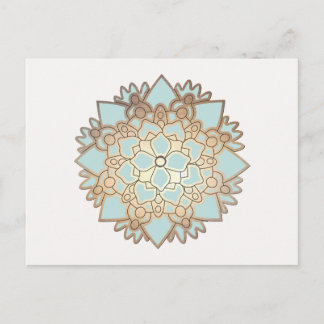 Carte postale Blue and Gold Lotus Flower