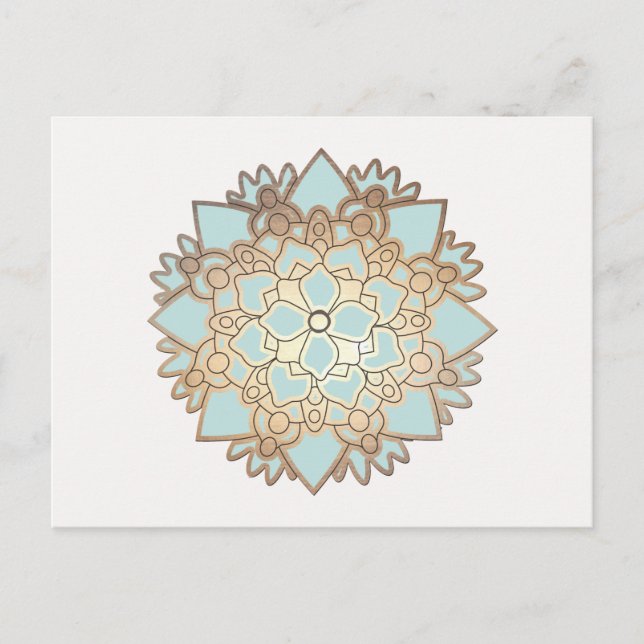 Carte postale Blue and Gold Lotus Flower (Devant)