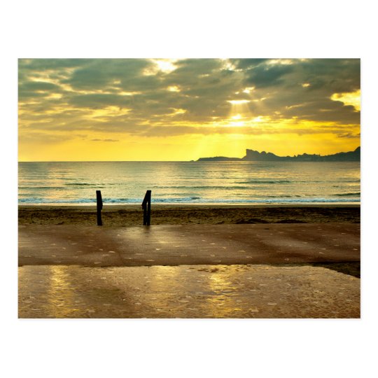Carte Postale Blue and yellow seaside landscape