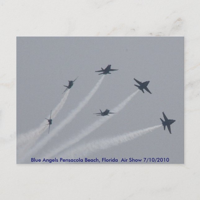 Carte Postale BLUE ANGELS Pensacola Beach, Florida Air Show (Devant)