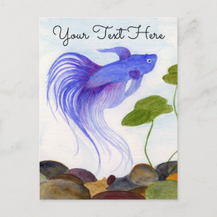 Carte postale Blue Betta Fish