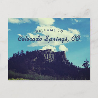 Carte Postale Blue Bienvenue à Colorado Springs Pulpit Rock