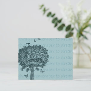 Carte Postale Blue Birds Papillons Dream Tree