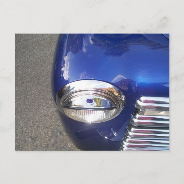 Carte postale Blue Classic Car (Devant)