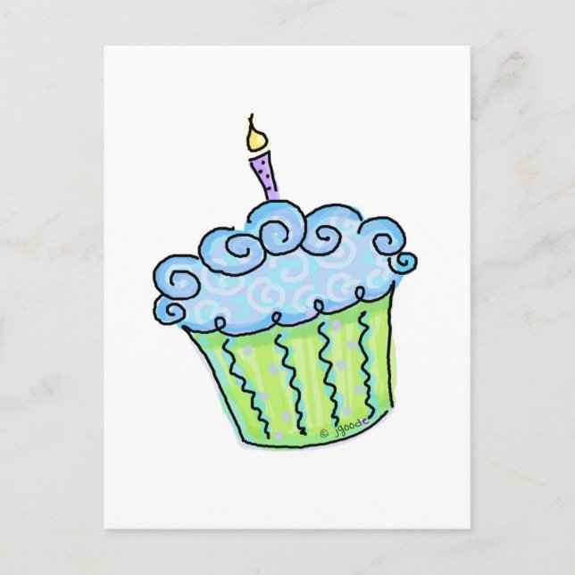 Carte Postale Blue cupcake (Devant)