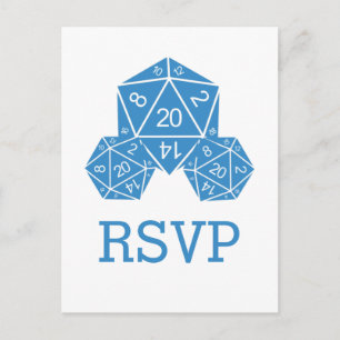 Carte postale Blue D20 Dice Response