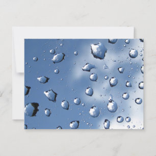 Carte Postale Blue Dew Drop Fibonacci Spiral Nature
