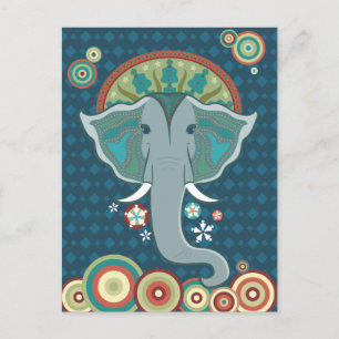 Carte postale Blue Elephant