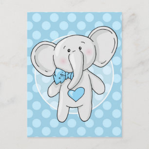 Carte Postale Blue Elephant