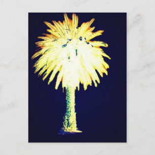 Carte Postale Blue Gold Canary Island Date Palm