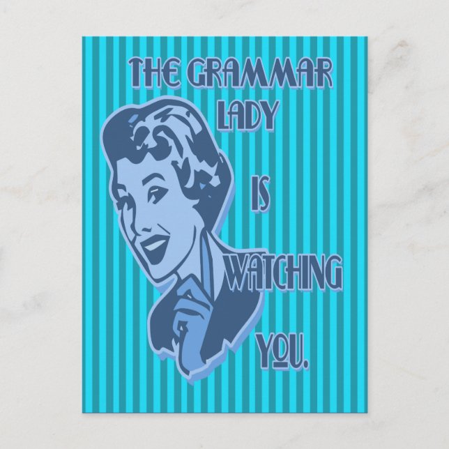 Carte postale Blue Grammar Lady Watch (Devant)