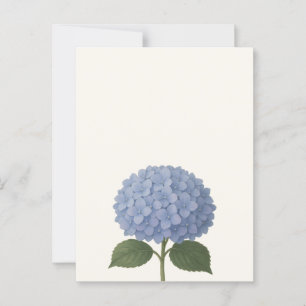 Carte Postale Blue Hydrangea Botanical Illustration Design