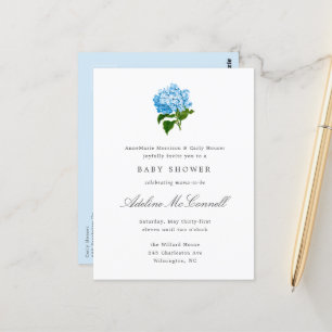 Carte Postale Blue Hydrangea Grandmillennial Baby shower