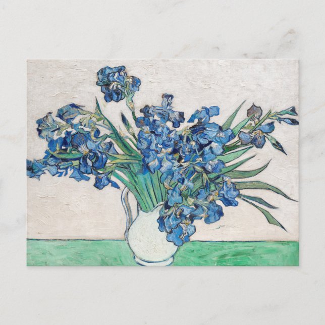 Carte Postale Blue Irises par Vincent Van Gogh Art (Devant)