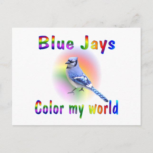 Carte Postale Blue Jays Couleur Mon monde (Devant)