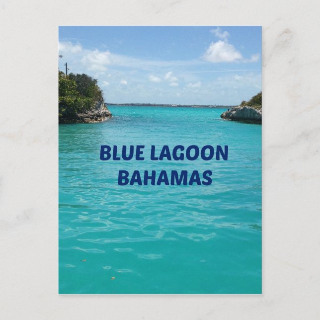 Carte Postale Blue Lagoon Bahamas (Devant)