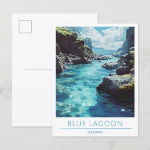 Carte Postale Blue Lagoon Islande Travel