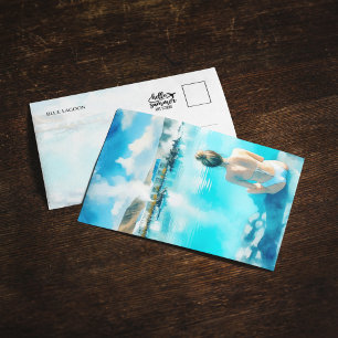 Carte postale Blue Lagoon Islande Watercolor