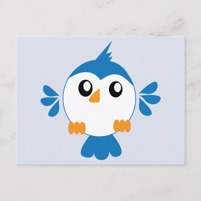 Carte Postale Blue Lil' Bird (Devant)