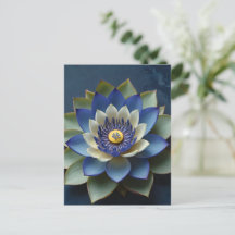 Blue Lotus Flower Spirituel Zen Art