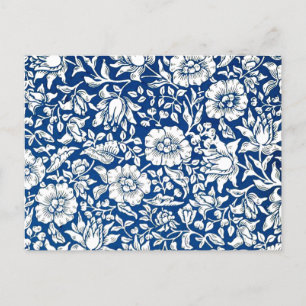Carte Postale Blue Mallow, motif vintage,