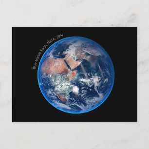 Carte Postale Blue Marble Earth, 2014 Photo satellite